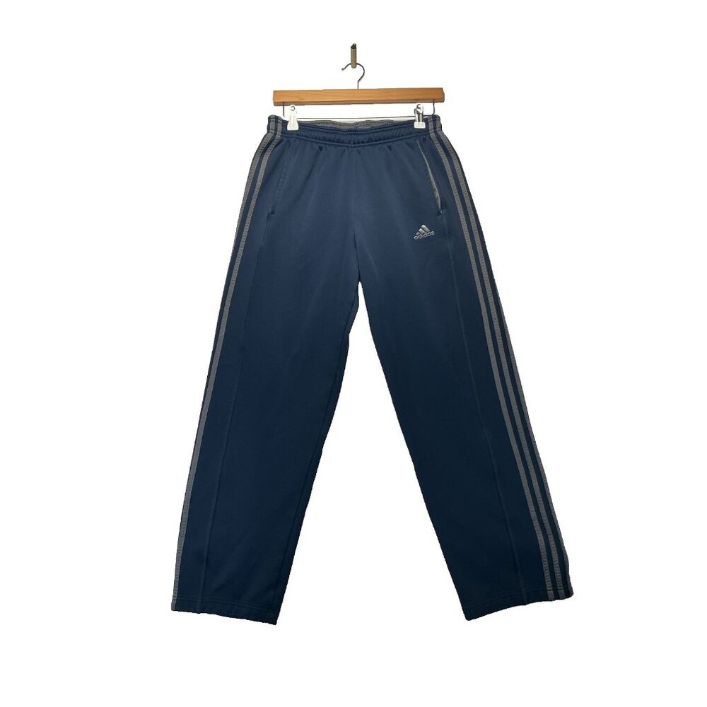 Adidas Men's Blue Zip Pockets Athletic Joggers Track Pant SZ Small